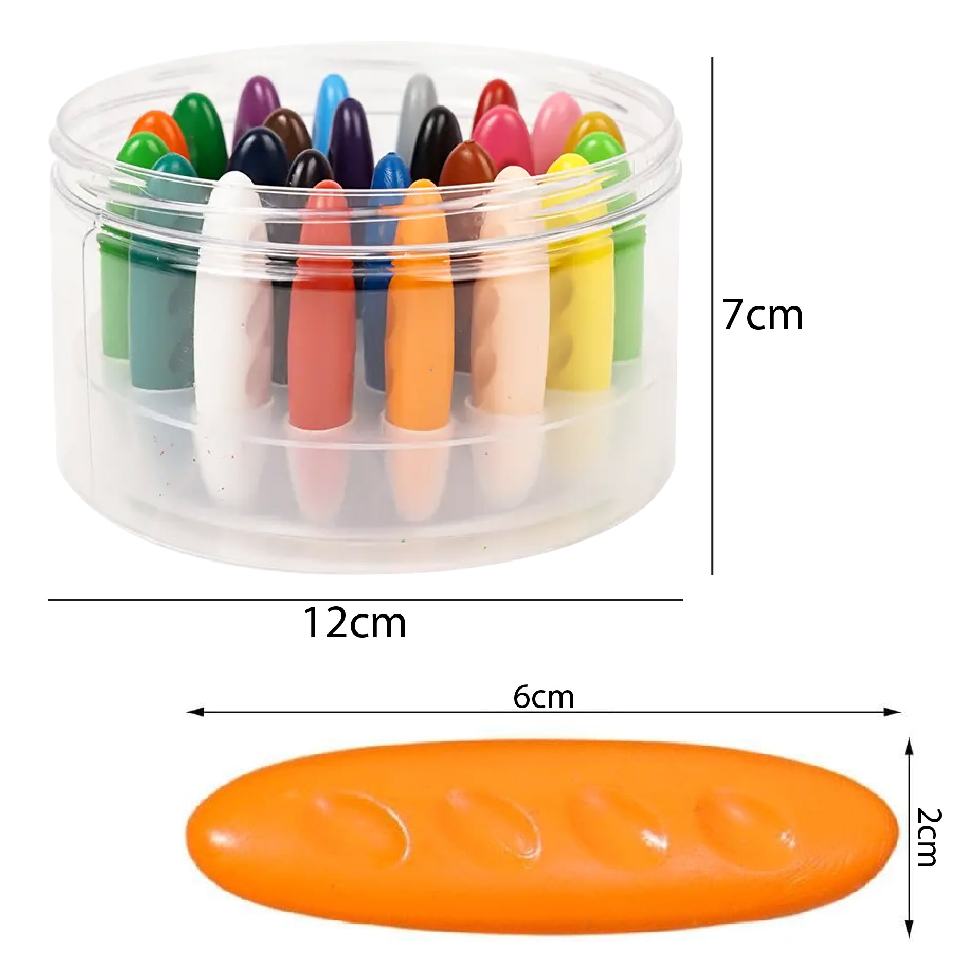 Miniatura 6 de Set 24 Crayones Cera No Toxicos Lavables